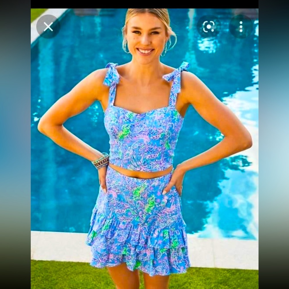 NWT Lilly Pulitzer Rosalie Set Blue Peri The Turtle Package